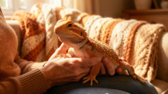 Image of Bearded dragon therapy animal