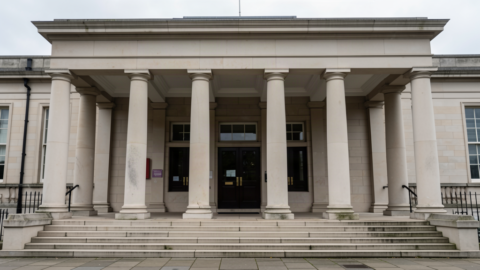 Exterior of a UK magistrates court building