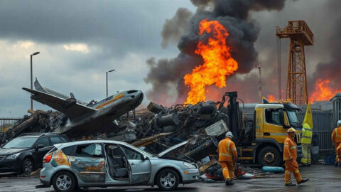 Catastrophic accident at Highleadon Filling Station in Newent