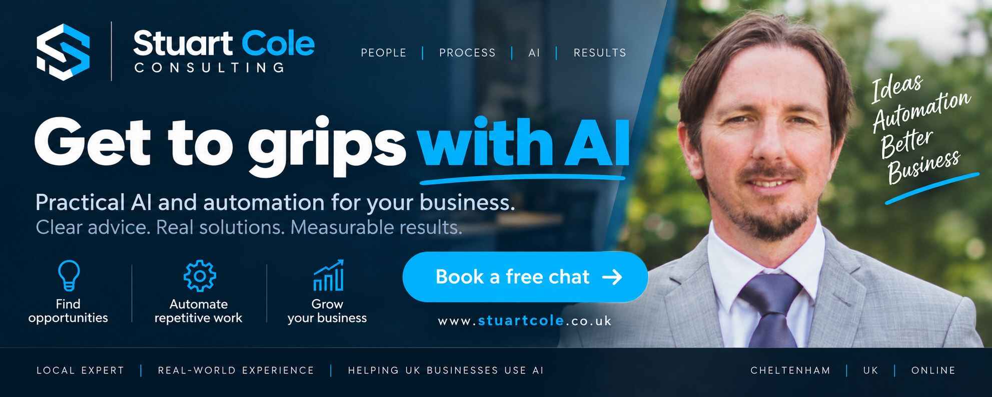 Image of Stuart cole ai consultant ad
