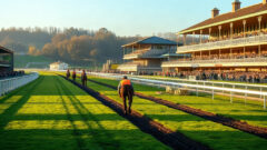 Cheltenham Racecourse home straight following drainage upgrade ahead of the Showcase meeting 2026