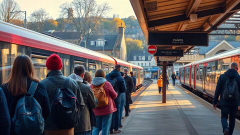 Rail replacement bus services at Cheltenham Spa station during October disruption