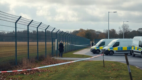 Police cordon near RAF Fairford