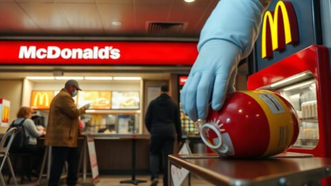 McDonalds Cheltenham hosts emergency bleed kit Cllr Richard Stanley