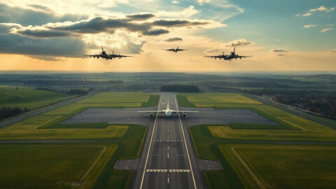 RAF Fairford airbase in Gloucestershire after US B-1 bombers departed